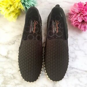 Skechers shoes Sepulveda Blvd Black Sneakers Slip-On Comfort Sz 9